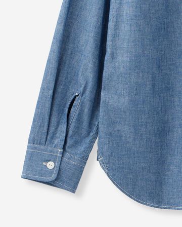TRIPLE STITCH L/S CHAMBRAY SHIRT,Indigo, large image number 9