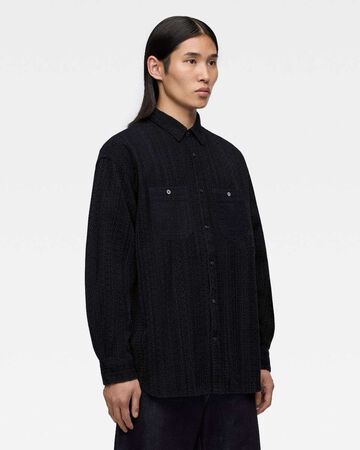 SASHIKO WORK SHIRT,Indigo, large image number 1