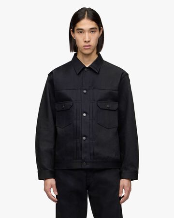 #002 STANDARD DENIM JACKET 14.7oz,BLK, large image number 0