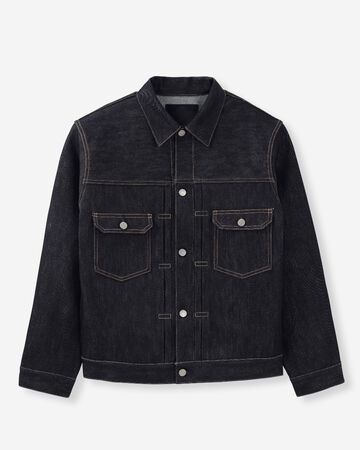 #002 SILK DENIM JACKET 15oz,Indigo, large image number 8