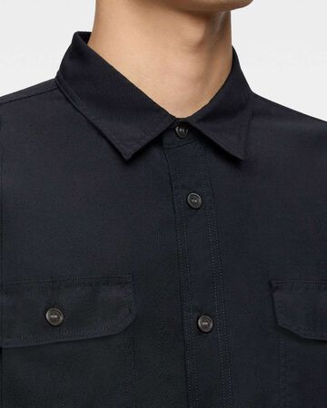TRIPLE STITCH L/S WOOL TROPICAL SHIRT,NAVY, large image number 4
