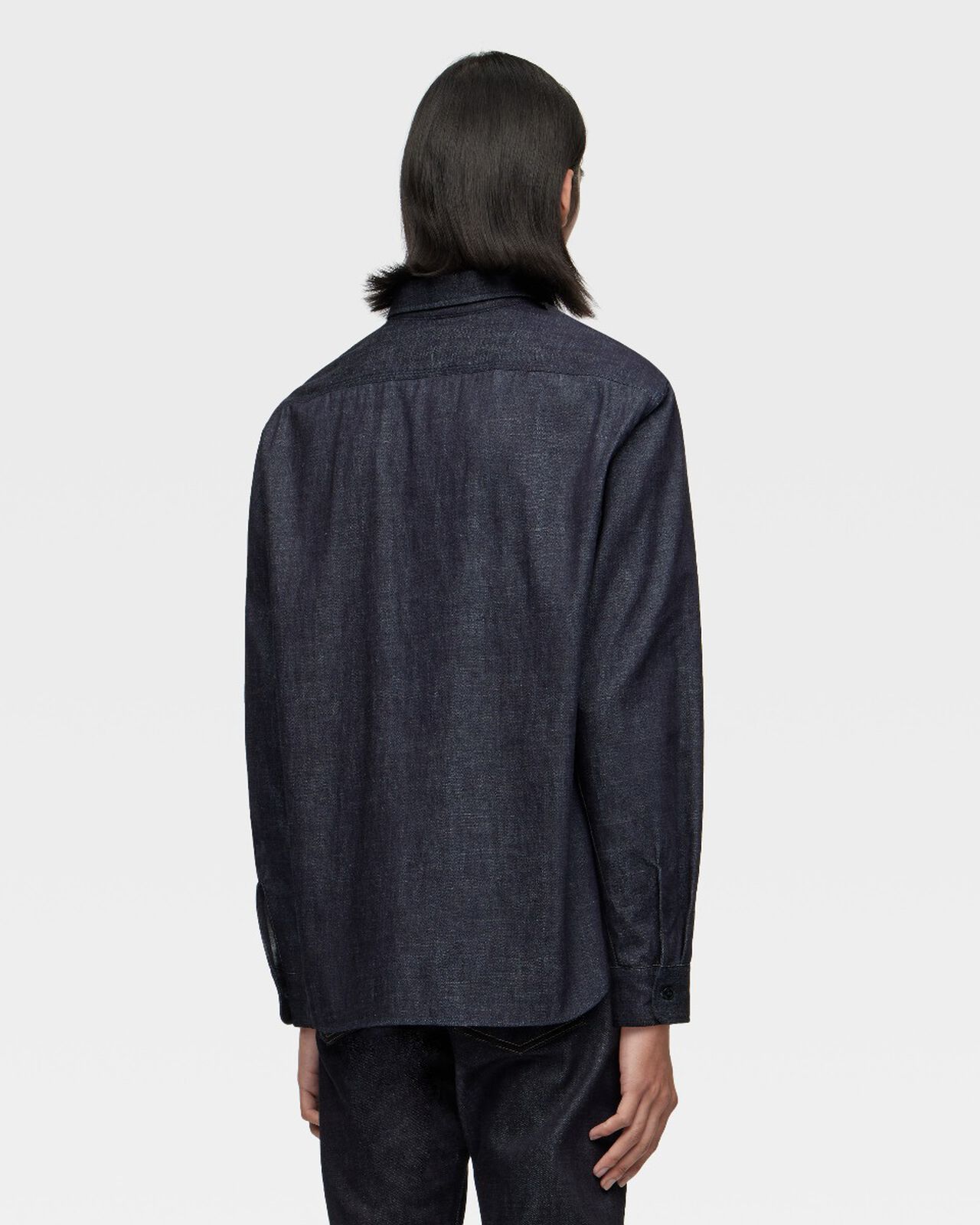 TRIPLE STITCH L/S DENIM SHIRT,Indigo, large image number 2