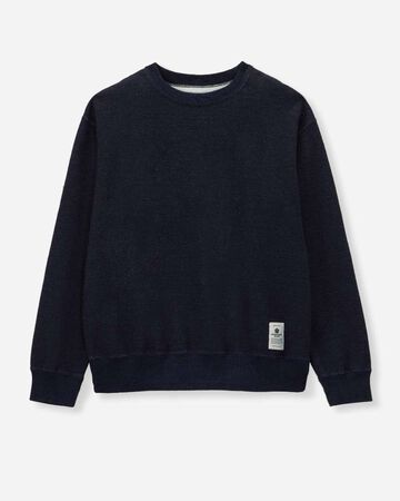 INDIGO SWEAT CREW NECK PO-YARN DYE,Indigo, large image number 5