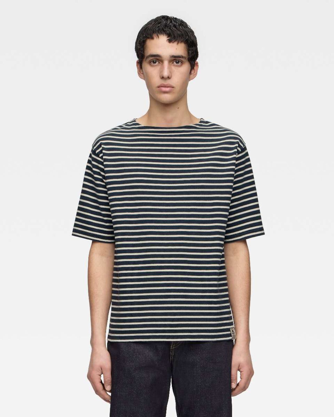 BASQUE BORDER S/S TEE,NAVY, large image number 0