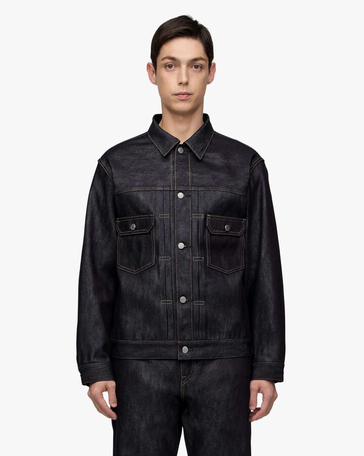 #002 SILK DENIM JACKET 15oz,, medium