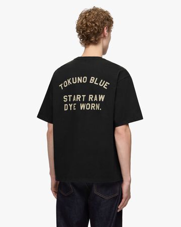 ZIMBABWE COTTON S/S TEE - TOKUNO BLUE,BLK, large image number 1