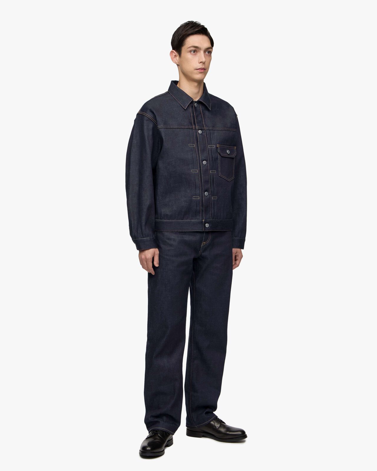 #001 STANDARD DENIM JACKET 14.7oz,Indigo, large image number 3