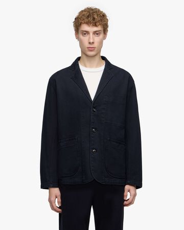 SASHIKO TAILORED JACKET-OVERDYE,Indigo, large image number 0