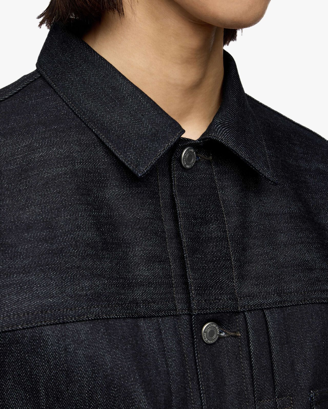 #002 CASHMERE DENIM JACKET 13.7oz,Indigo, large image number 7