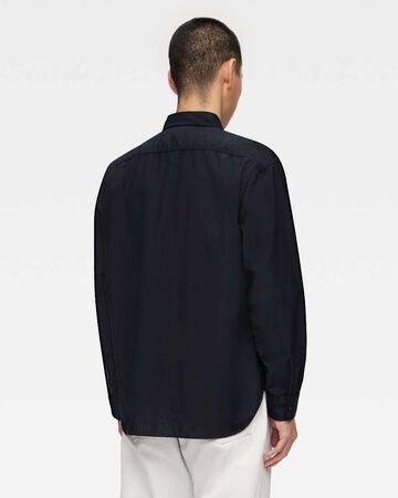 TRIPLE STITCH L/S WOOL TROPICAL SHIRT,NAVY, large image number 2