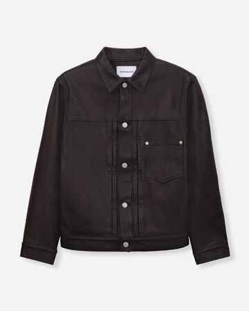 LEATHER JACKET,BLK, large image number 6