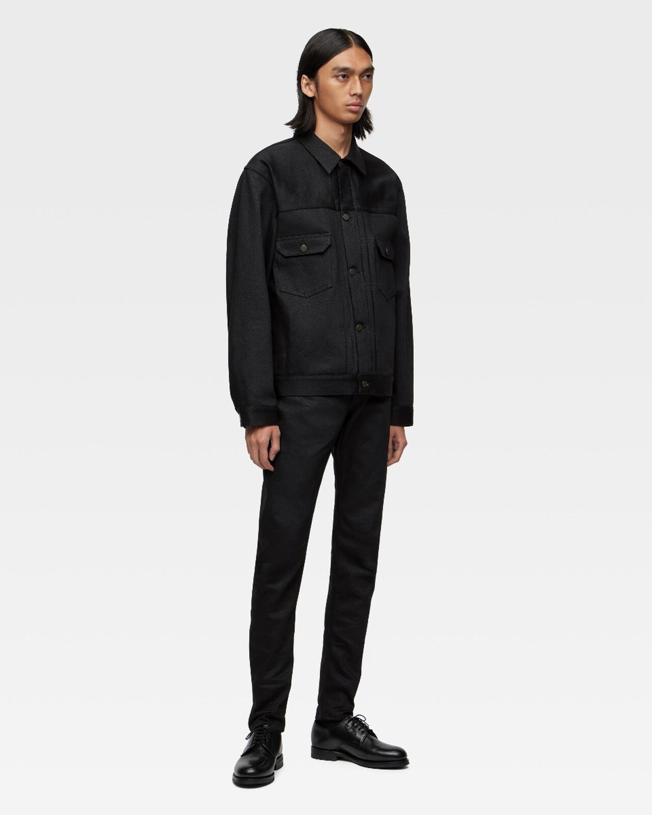 #300 STANDARD SLIM 14.7oz ZIPPER FLY,BLK, large image number 3