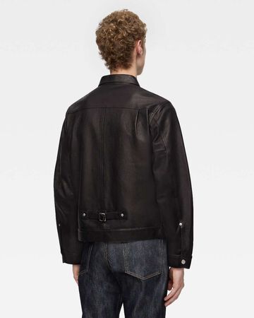 LEATHER JACKET,BLK, large image number 2