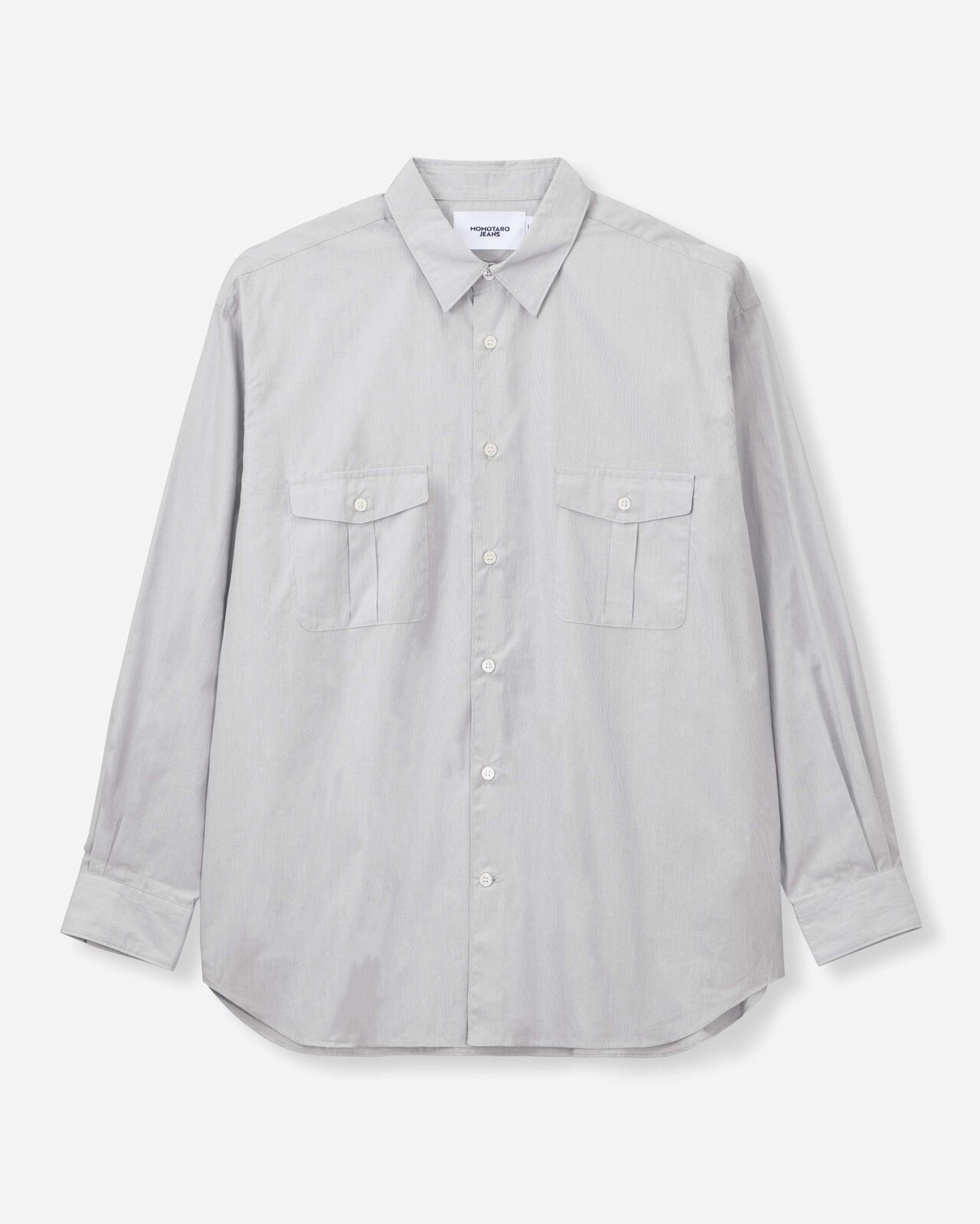 BROAD STRIPE L/S SHIRTS,GRY, large image number 2