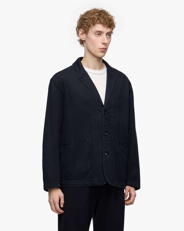 SASHIKO TAILORED JACKET-OVERDYE,Indigo, large image number 1