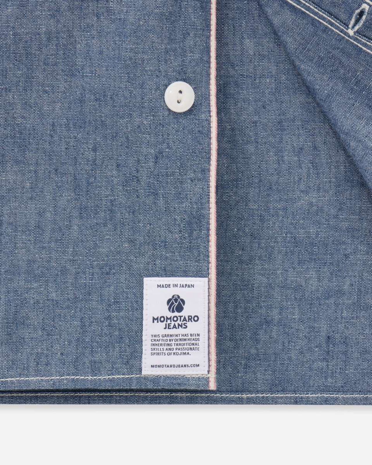 TRIPLE STITCH L/S CHAMBRAY SHIRT (TWO STRIPES),Indigo, large image number 9