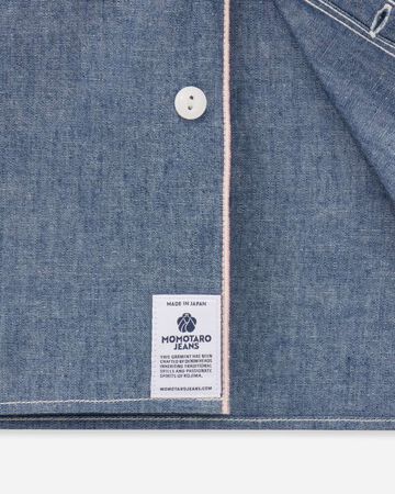 TRIPLE STITCH L/S CHAMBRAY SHIRT (TWO STRIPES),Indigo, large image number 9