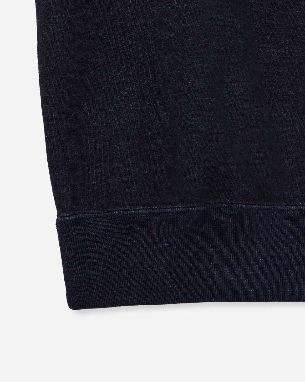 INDIGO SWEAT CREW NECK PO-YARN DYE,Indigo, large image number 9