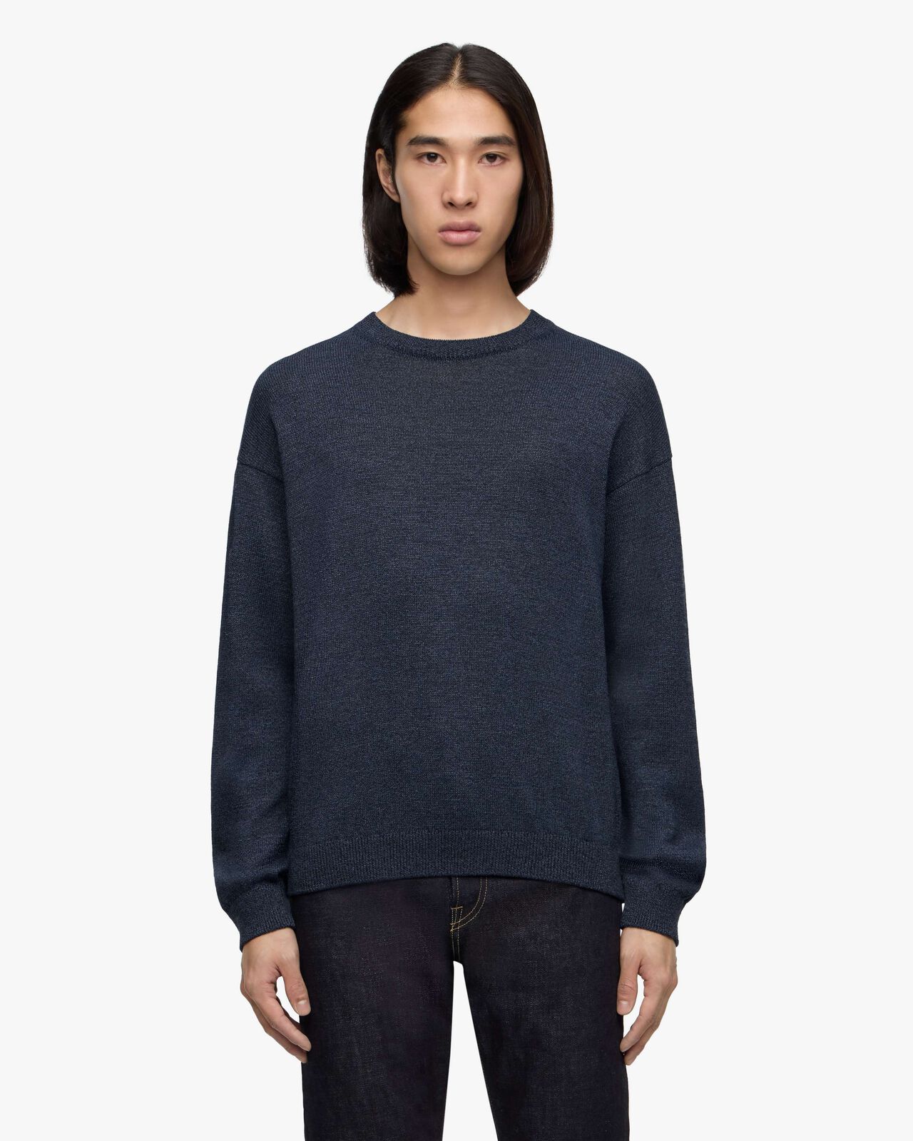 L/S KNIT - WASHI PAPER,NAVY, large image number 0