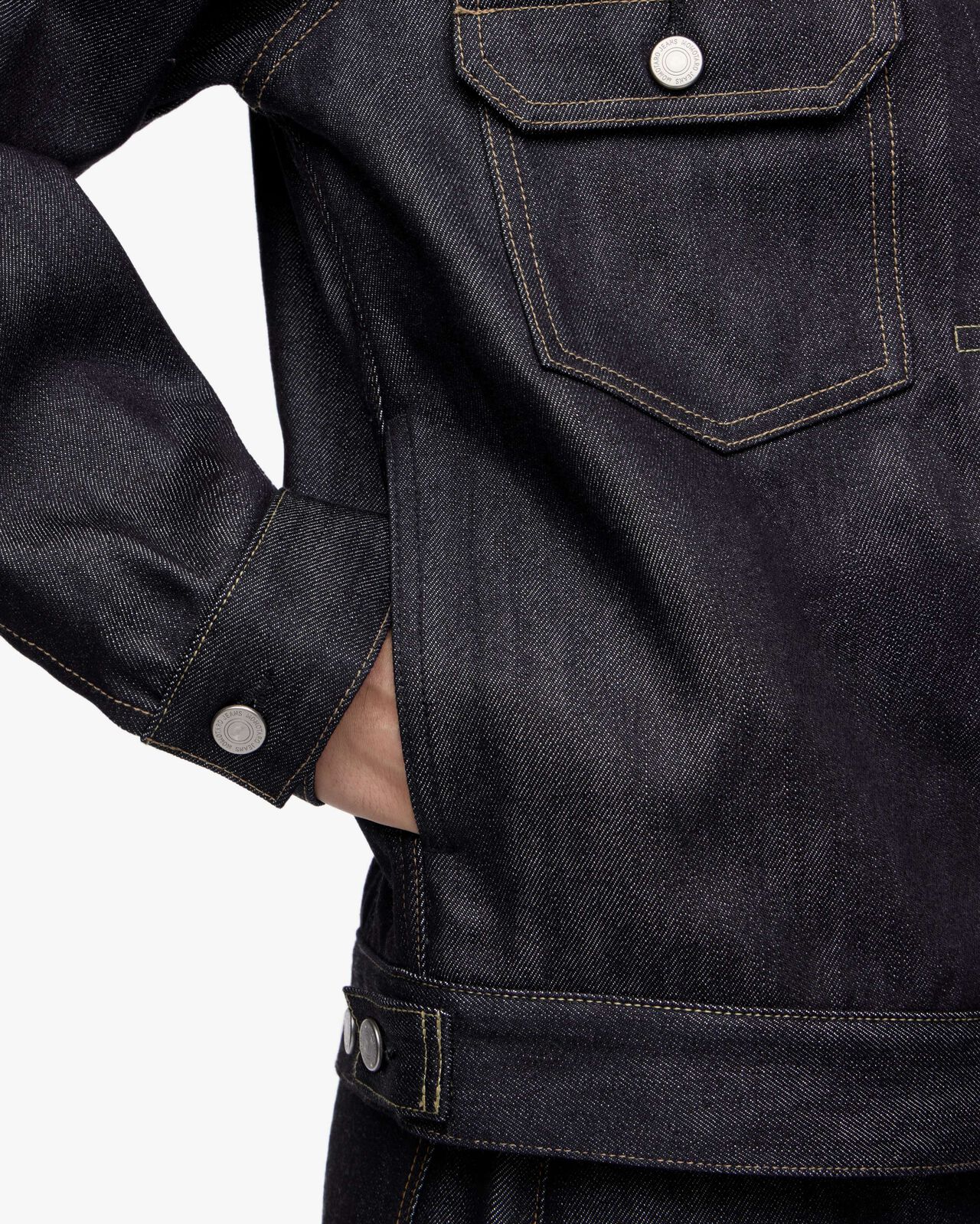 #002 SILK DENIM JACKET 15oz,Indigo, large image number 7