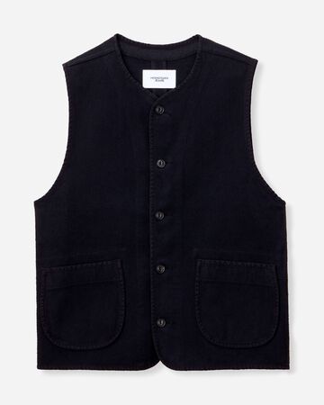 SASHIKO VEST-OVERDYE,Indigo, large image number 5