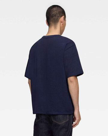 YARN DYED S/S TEE - ALPHABET FRONT),Indigo, large image number 2