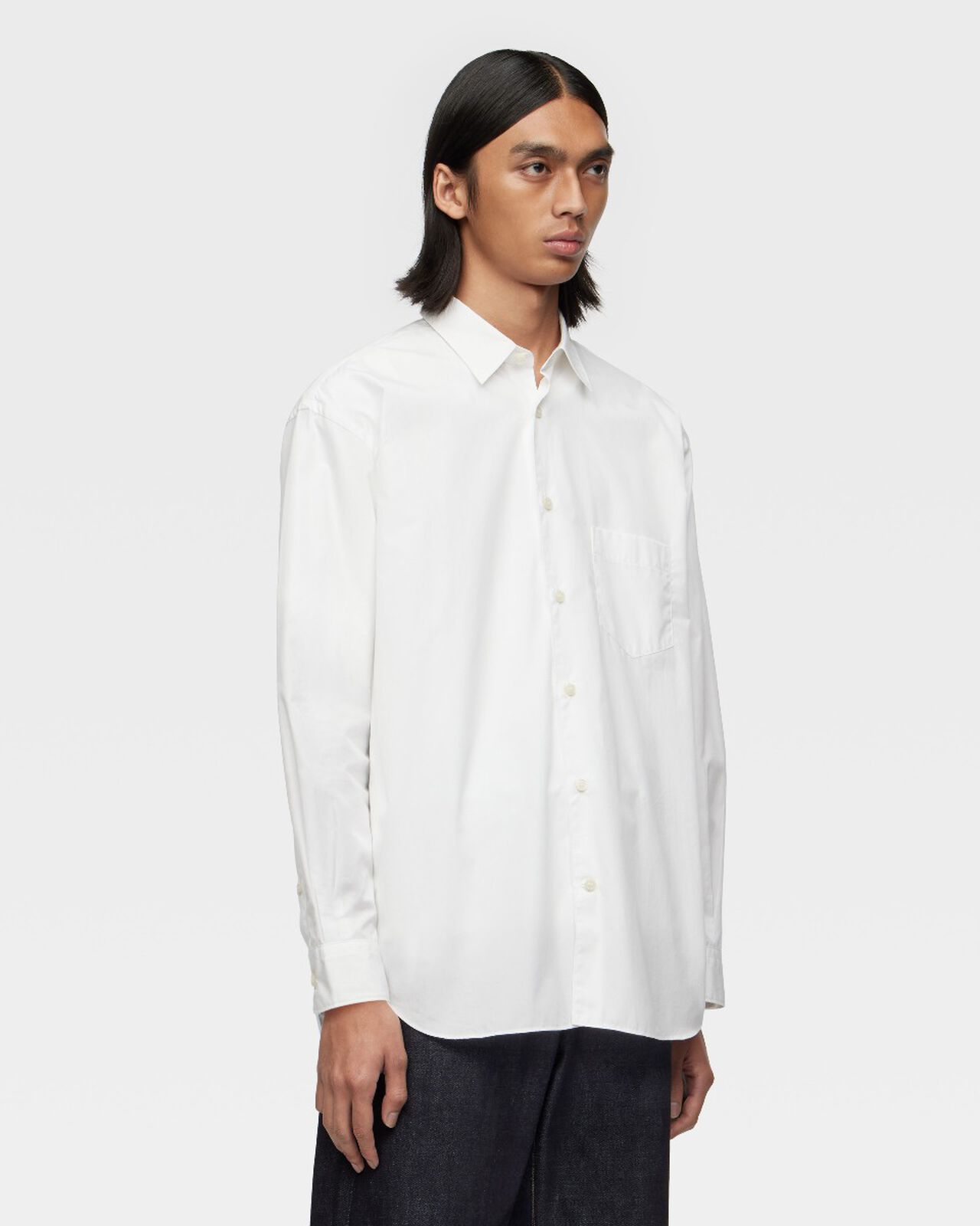BROAD L/S SHIRT,WHT, large image number 1