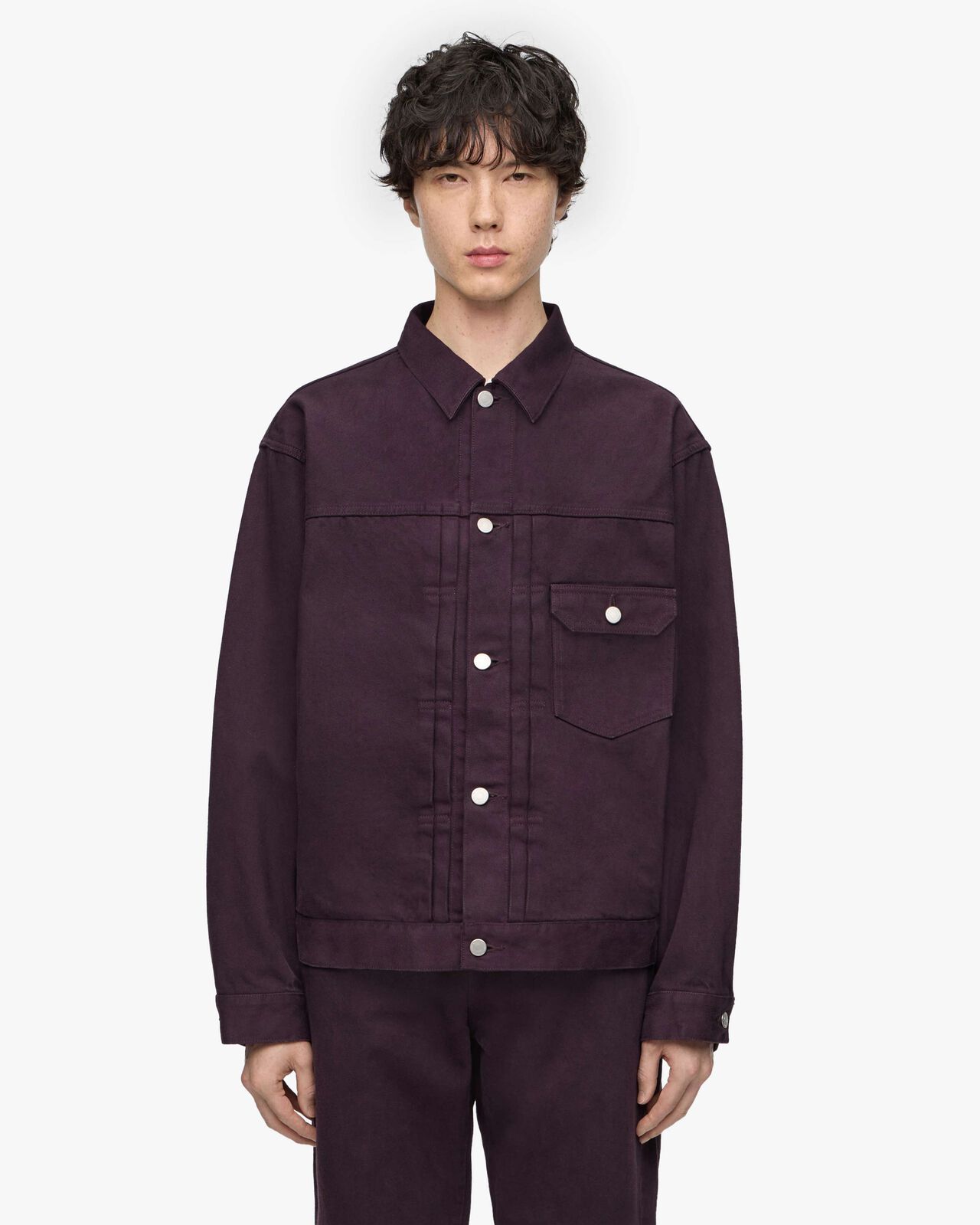 [arriving 8/21] #001 DENIM JACKET - SHIKON,PURPLE, large image number 0