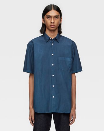 BROAD S/S SHIRT - NATURAL INDIGO,MID, large image number 1