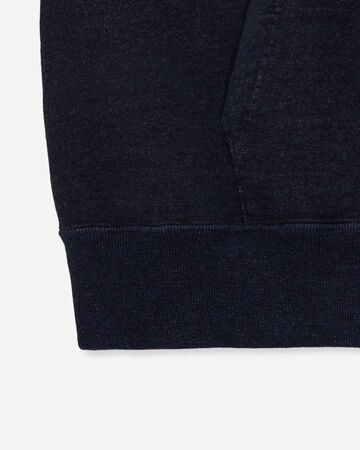 INDIGO SWEAT HOODIE-YARN DYE,Indigo, large image number 9