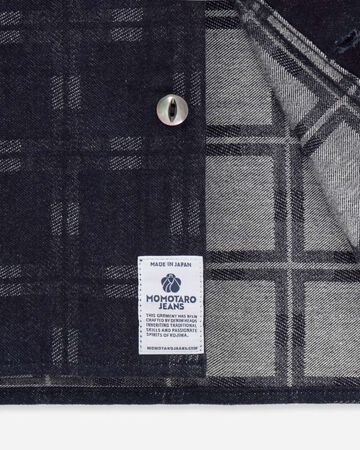TRIPLE STITCH L/S JACQUARD SHIRT - INDIGO,Indigo, large image number 10
