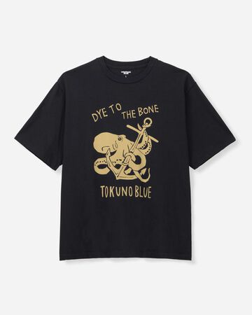 ZIMBABWE COTTON S/S TEE - OCTOPUS,NAVY, large image number 2
