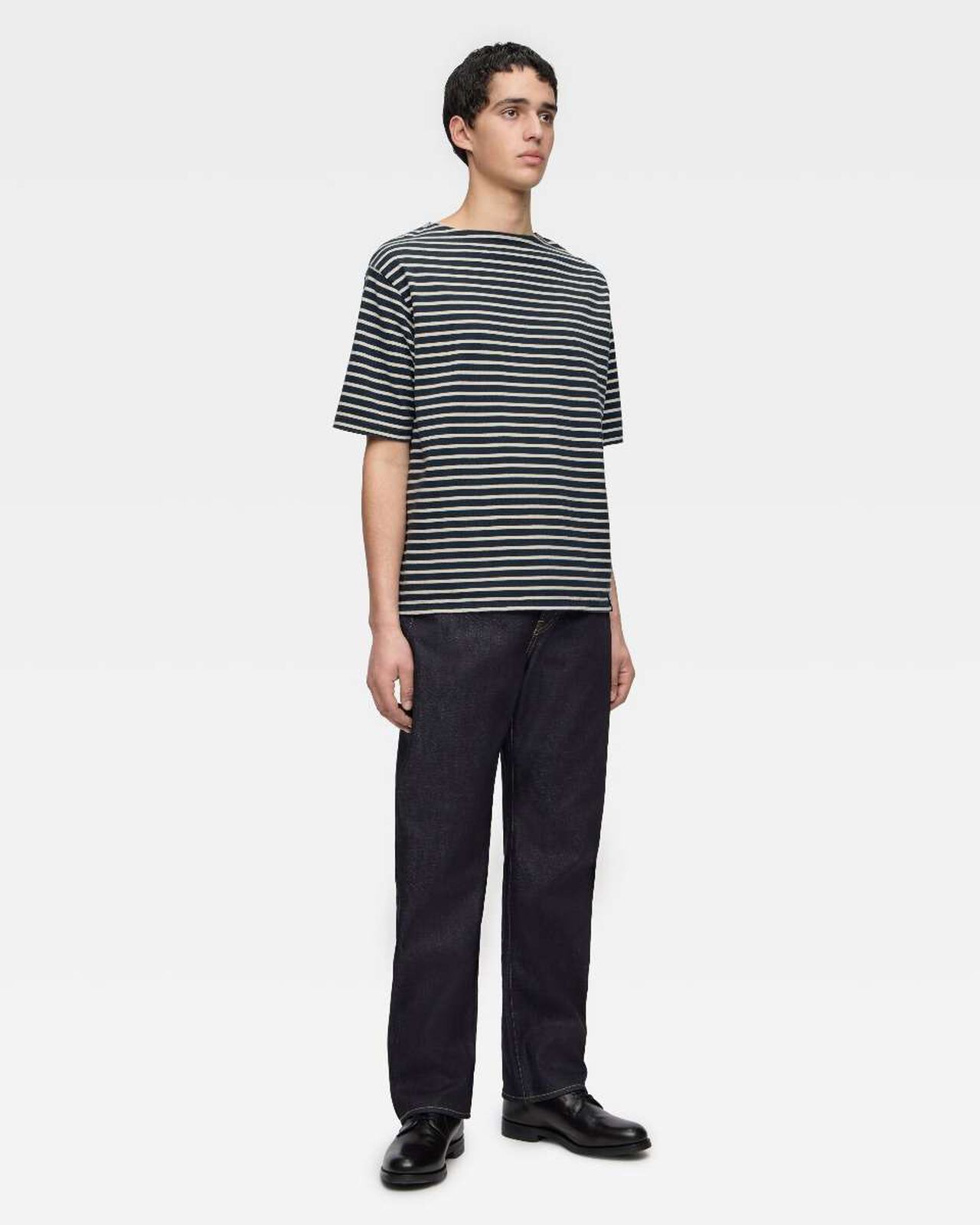 BASQUE BORDER S/S TEE,NAVY, large image number 3
