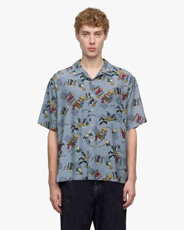 RAYON S/S  SHIRT,BLU, large image number 0