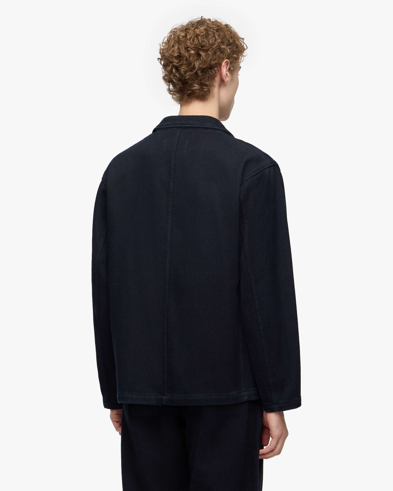 SASHIKO TAILORED JACKET-OVERDYE,Indigo, large image number 2