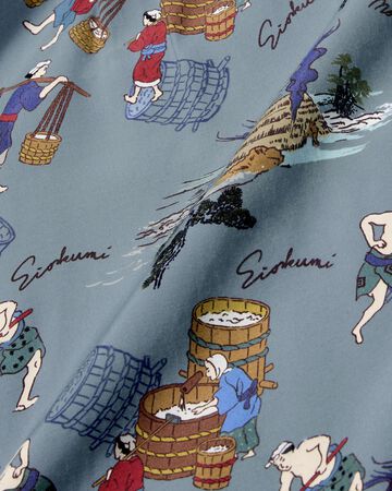 RAYON S/S  SHIRT,BLU, large image number 3