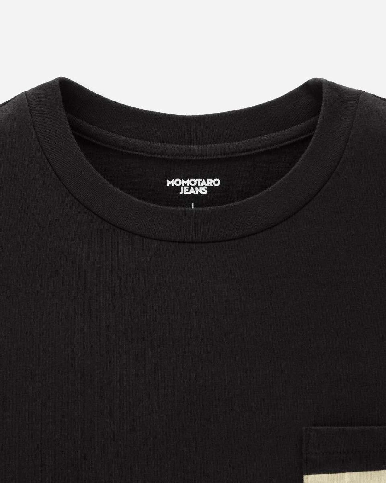 HEAVY OUNCE S/S POCKET TEE -DISCHARGE PRINT,BLK, large image number 7