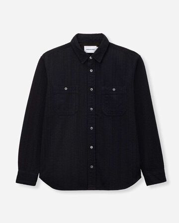 SASHIKO WORK SHIRT,Indigo, large image number 5