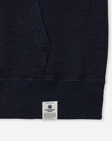 INDIGO SWEAT HOODIE-YARN DYE,Indigo, large image number 10