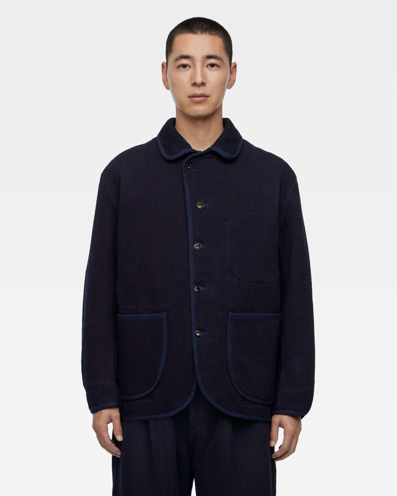 HEAVY SASHIKO JACKET,Indigo, large image number 0