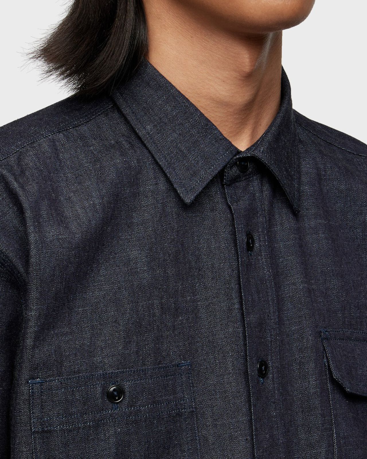 TRIPLE STITCH L/S DENIM SHIRT,Indigo, large image number 4