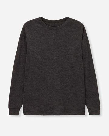 MERINO WOOL L/S TEE,GRY, large image number 5