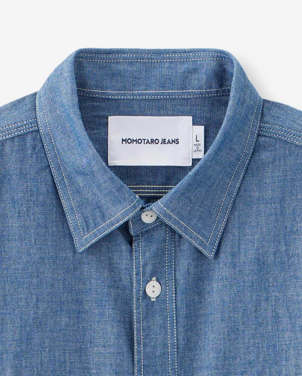 TRIPLE STITCH L/S CHAMBRAY SHIRT,Indigo, large image number 7