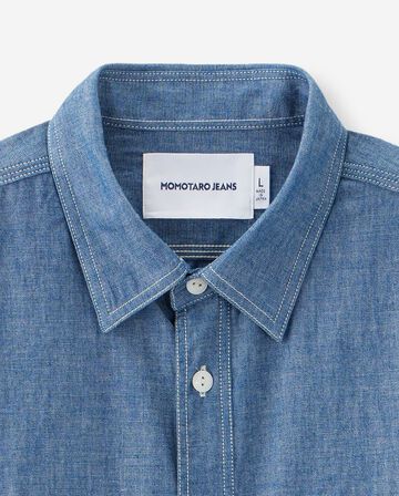 TRIPLE STITCH L/S CHAMBRAY SHIRT,Indigo, large image number 7