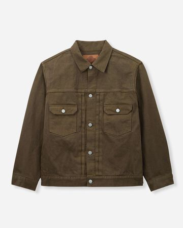 #002 DENIM JACKET - MOSS,KHAKI, large image number 6
