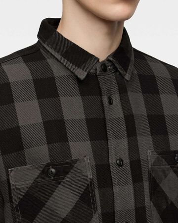 BLOCK CHECK L/S SHIRT,GRY, large image number 4