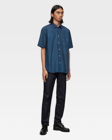BROAD S/S SHIRT - NATURAL INDIGO,MID, large image number 4