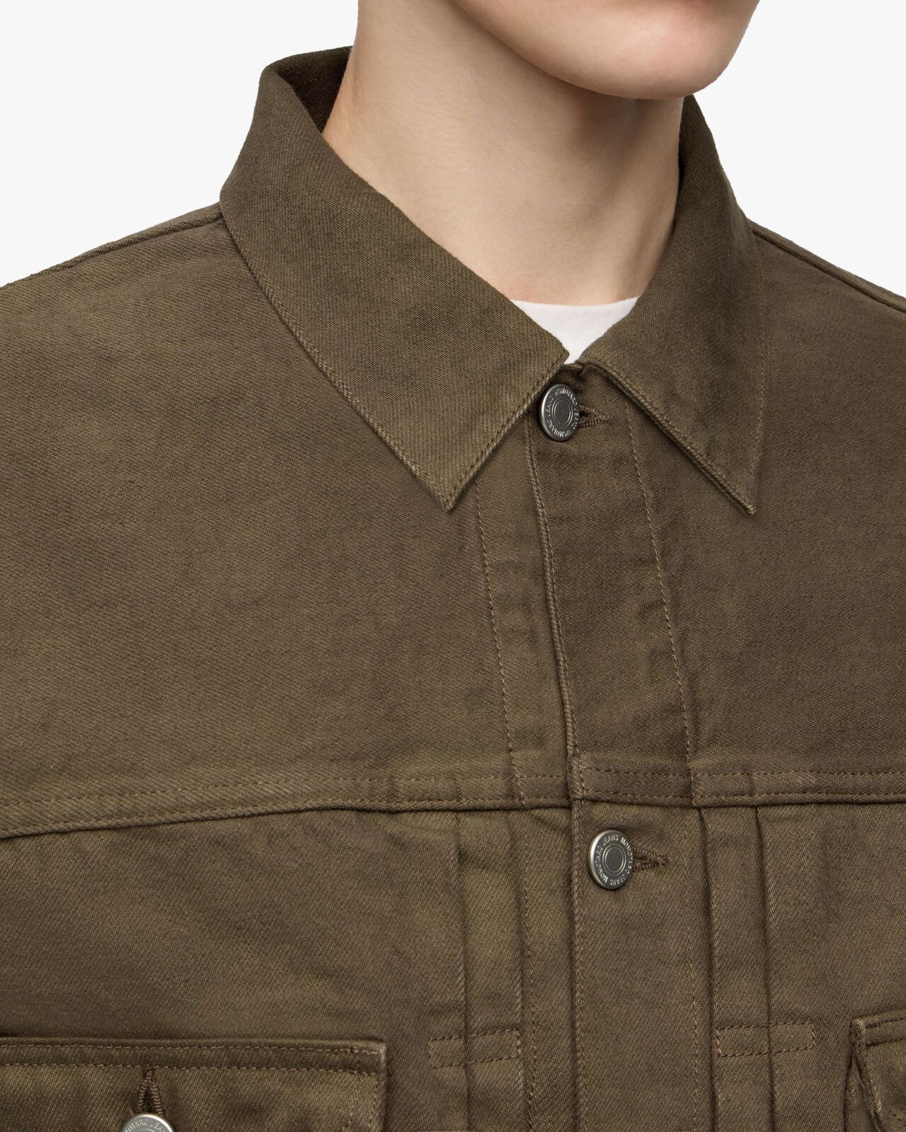 #002 DENIM JACKET - MOSS,KHAKI, large image number 4