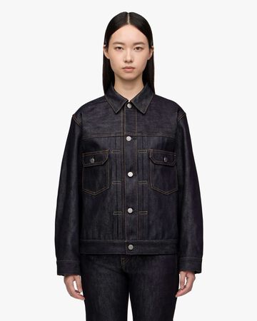 #002 SILK DENIM JACKET 15oz,Indigo, large image number 4