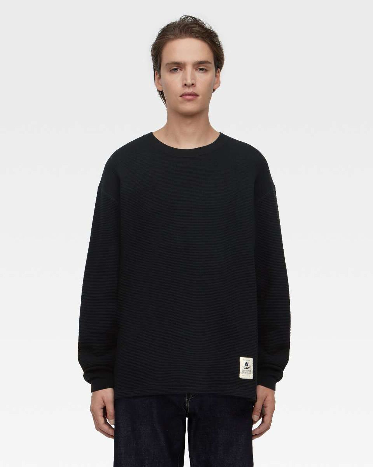 THERMAL L/S TEE,Hitam, large image number 0